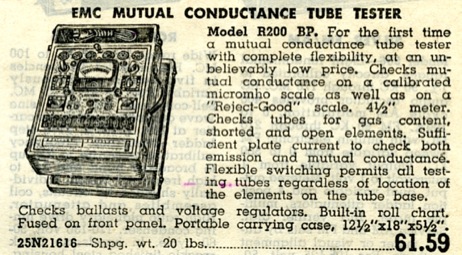EMC Mutual Conductance Tube Tester
