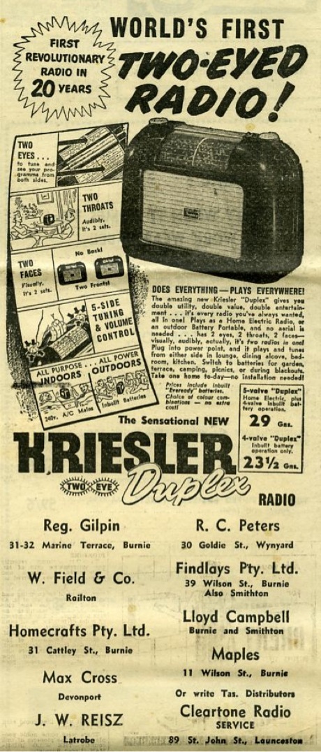 Kriesler Duplex Valve Radio