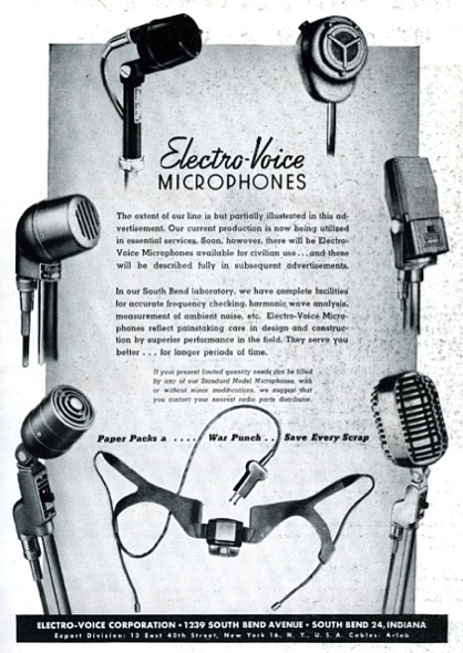 Electro-Voice Microphones 1945